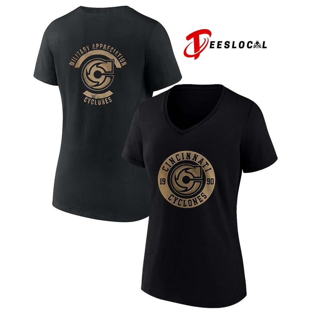 Cincinnati Cyclones x Military Appreciation logo shirt