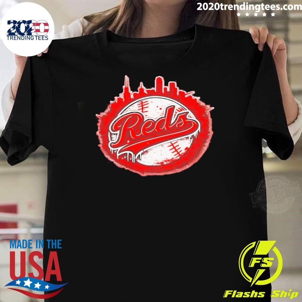 Cincinnati Reds Baseball City Skyline Shirt