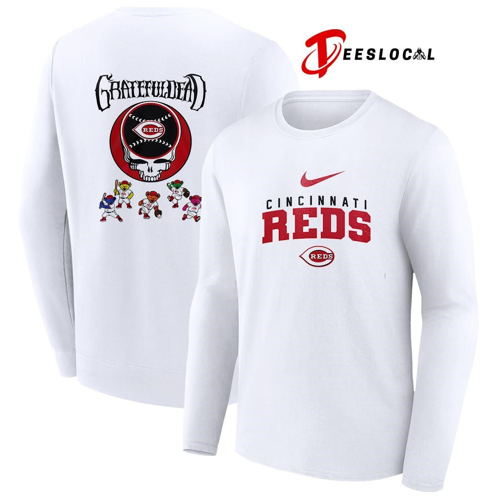 Cincinnati Reds x Grateful Dead bear mascot shirt