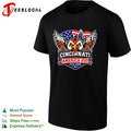 Cincinnati Who Dey America 250th anniversary eagle flag bridge skyline bold logo shirt