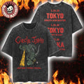 Circle Jerks Japan Tour 2026 Merch Godzilla With Dates Vintage Washed T-Shirt
