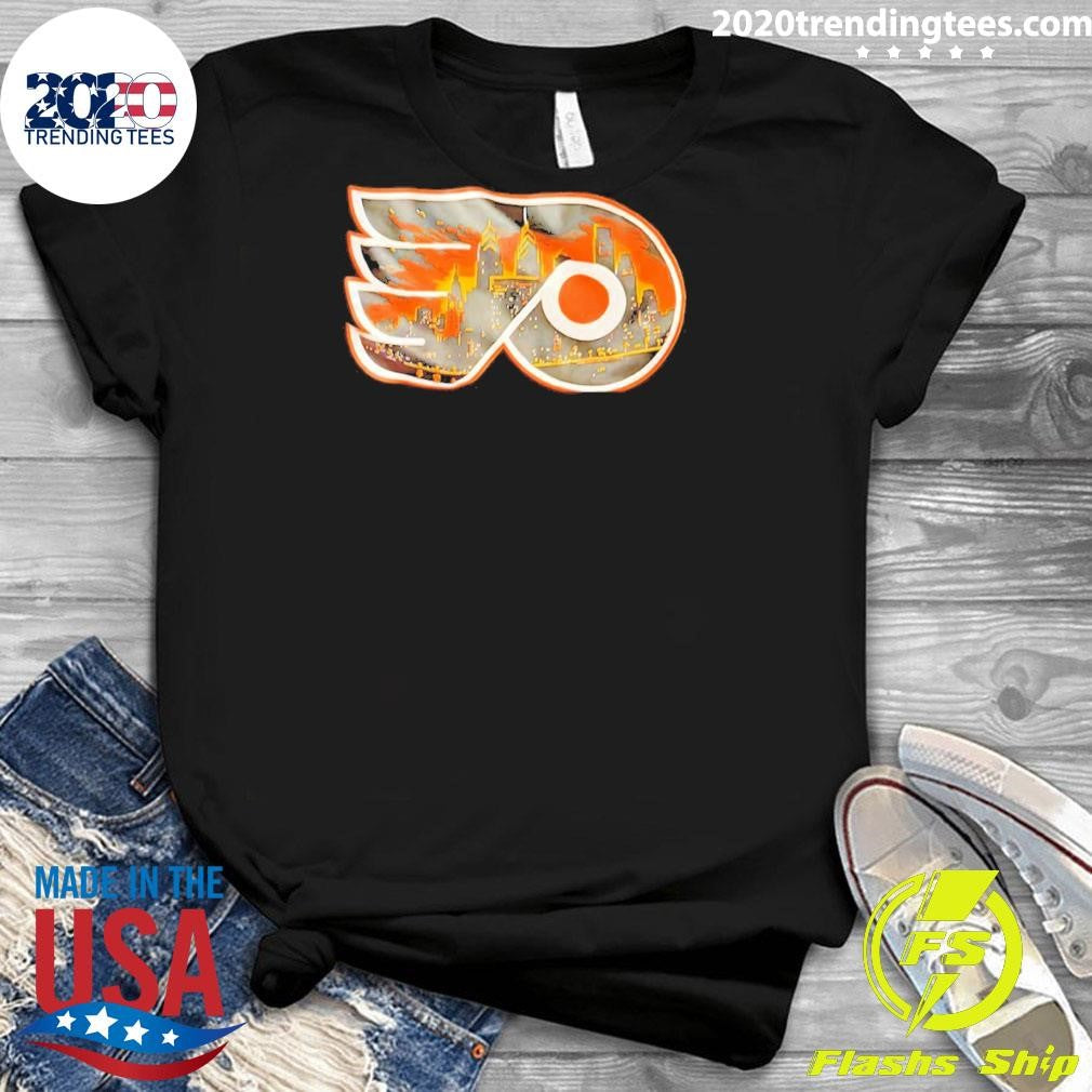 City Skyline Philadelphia Flyers Hockey Nhl 2026 Logo Shirt