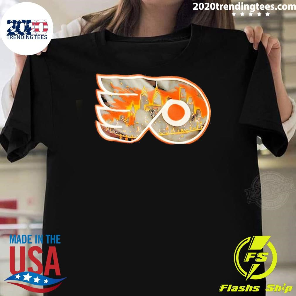 City Skyline Philadelphia Flyers Hockey Nhl 2026 Logo Shirt