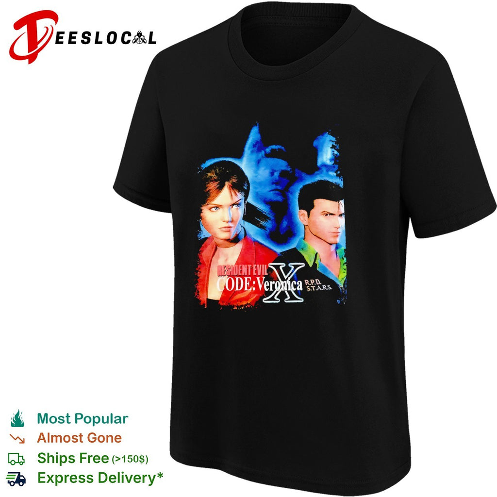 Claire Redfield Chris Redfield Albert Wesker Resident Evil Code Veronica X shirt