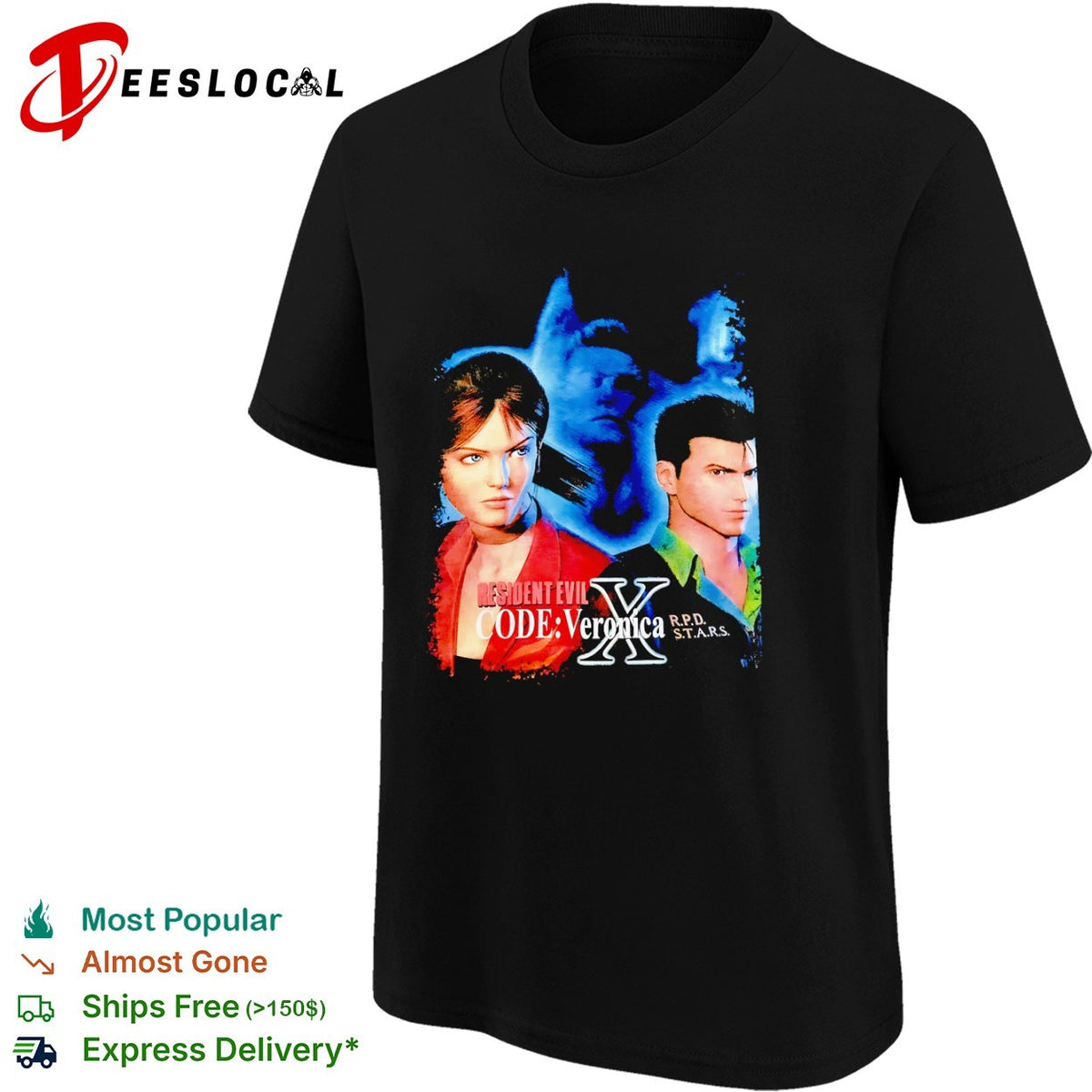 Claire Redfield Chris Redfield Albert Wesker Resident Evil Code Veronica X shirt