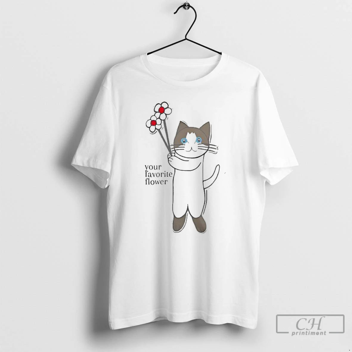 Classic Cat Your Favorite Flower Cute