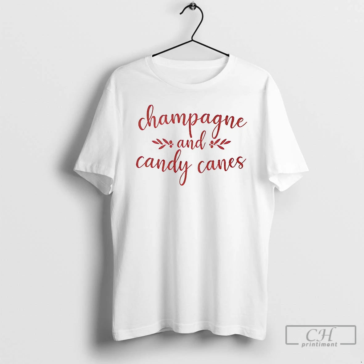 Classic Champagne And Candy Canes Christmas