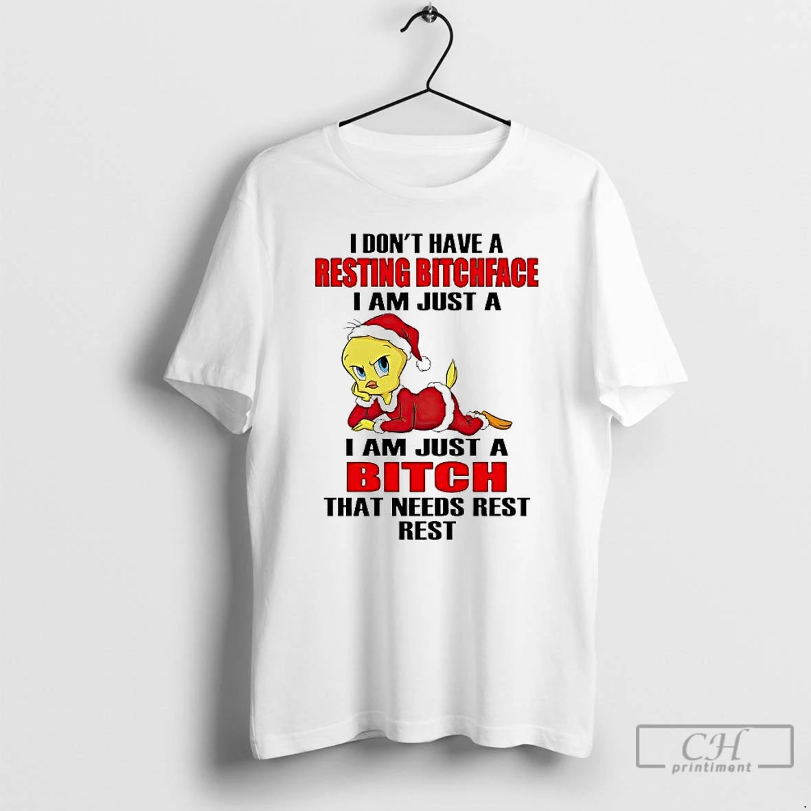 Classic Chicken I Dont Have A Resting Bitchface I Am Just A Bitch Christmas