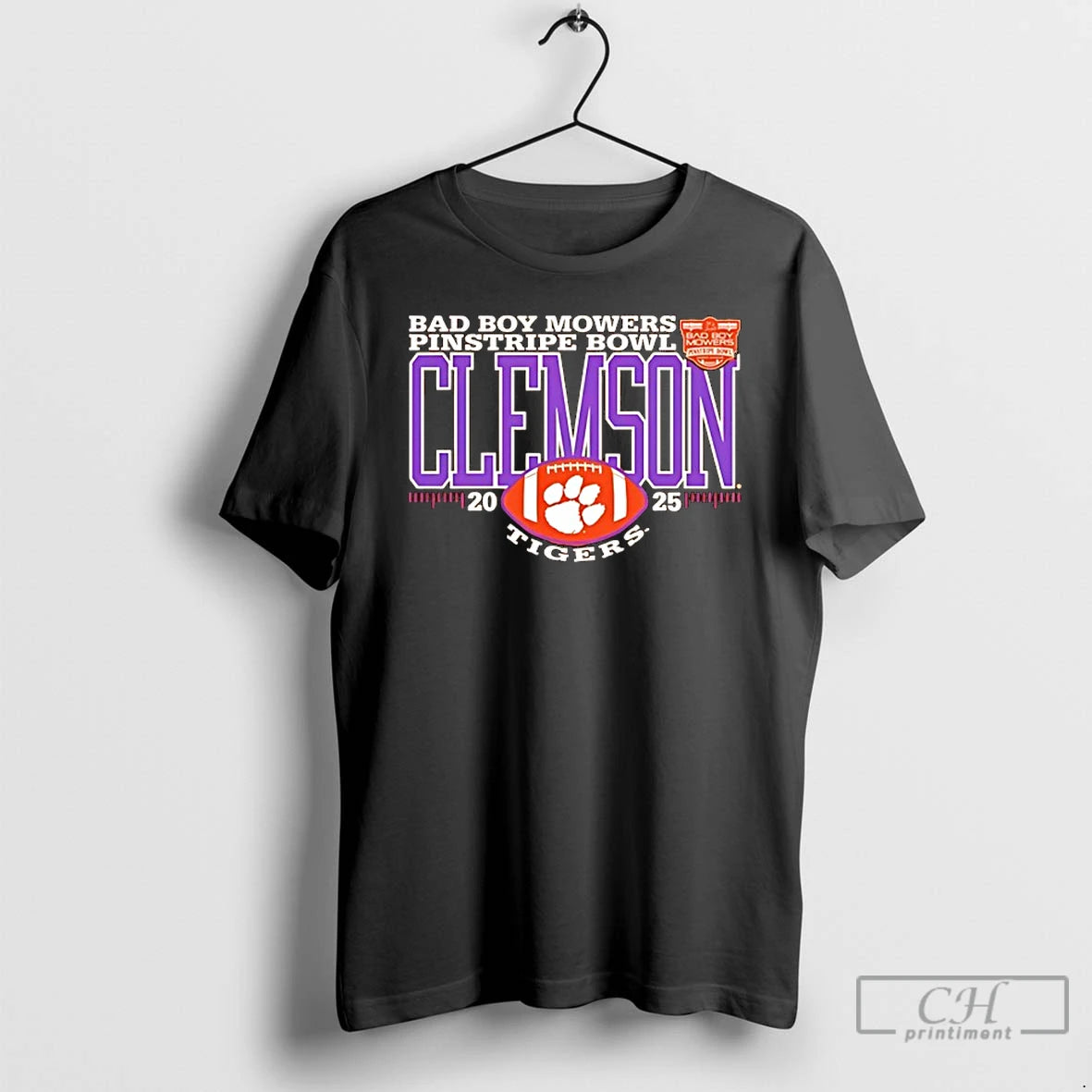 Classic Clemson Tigers 025 Pinstripe Bowl Logo Classic