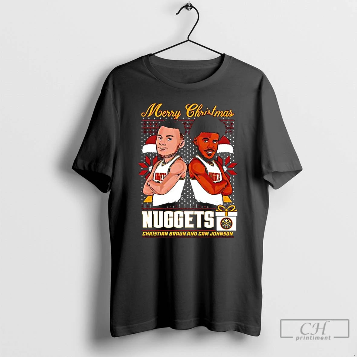 Classic Denver Nuggets Christmas Braun Johnson Graphic