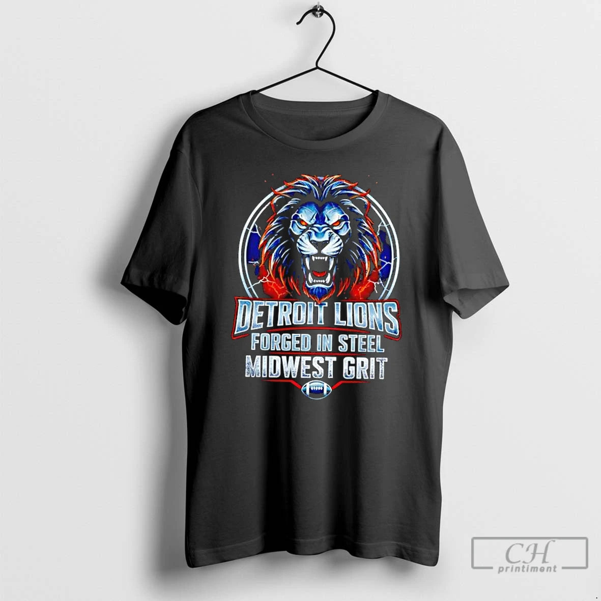Classic Detroit Lions Forged In Steel Midwest Grit Football