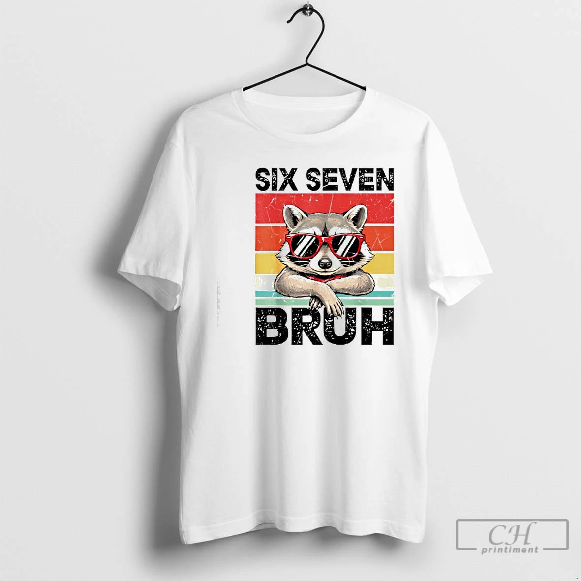Classic Funny 67 Meme Boys Kids 6 7 Six Seven Bruh Raccoon T Shirts Sweater