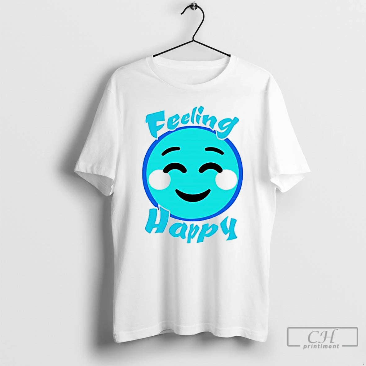 Classic Funny Feeling Happy Blue Emoticon