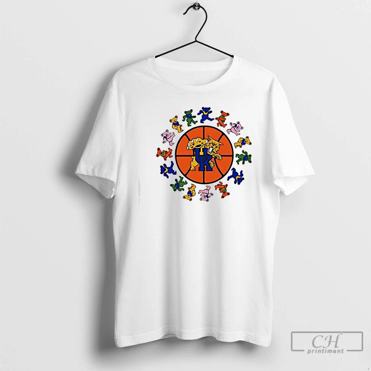 Classic Grateful Dead Kentucky Wildcats Basketball Logo