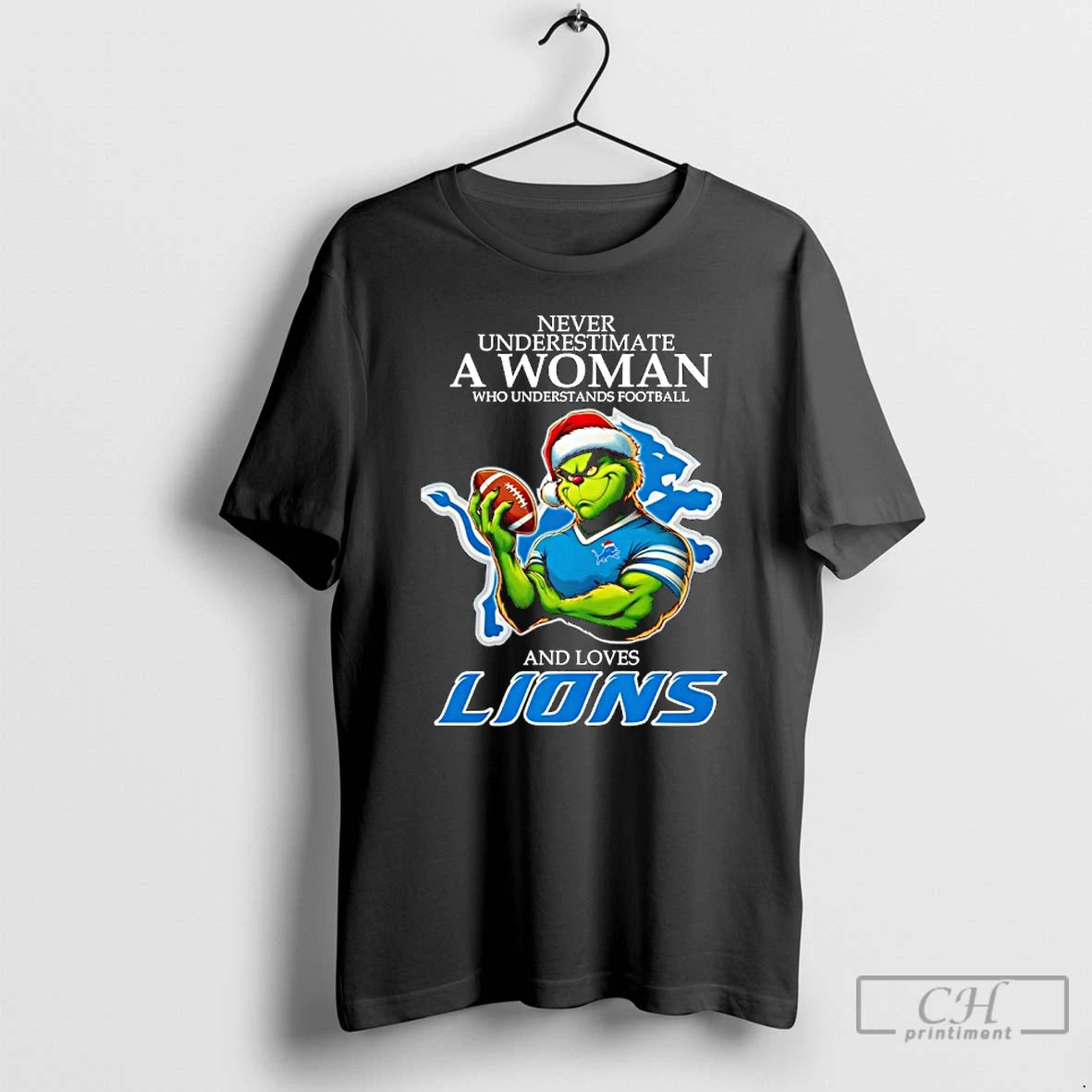 Classic Grinch X Detroit Lions Never Underestimate A Woman Who Understands Football And Loves Detroit