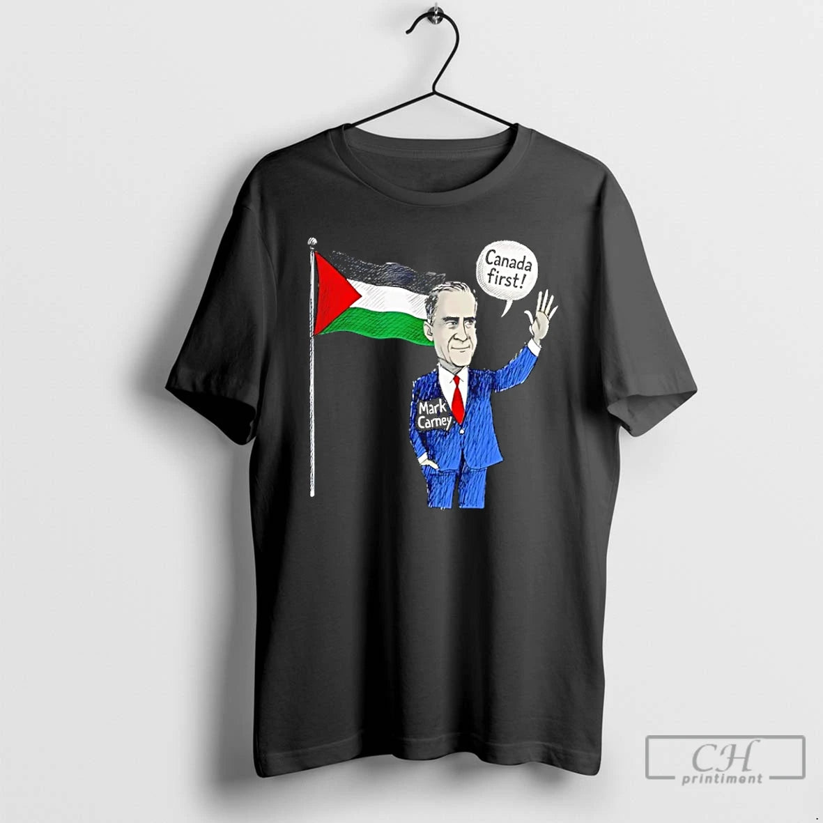 Classic Mark Carney Canada First Palestine Flag