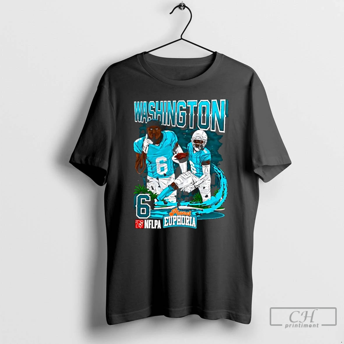 Classic Miami Dolphins Malik Washington Football Player City Graphic