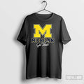 Classic Michigan Wolverines Football Go Blue Slogan Logo