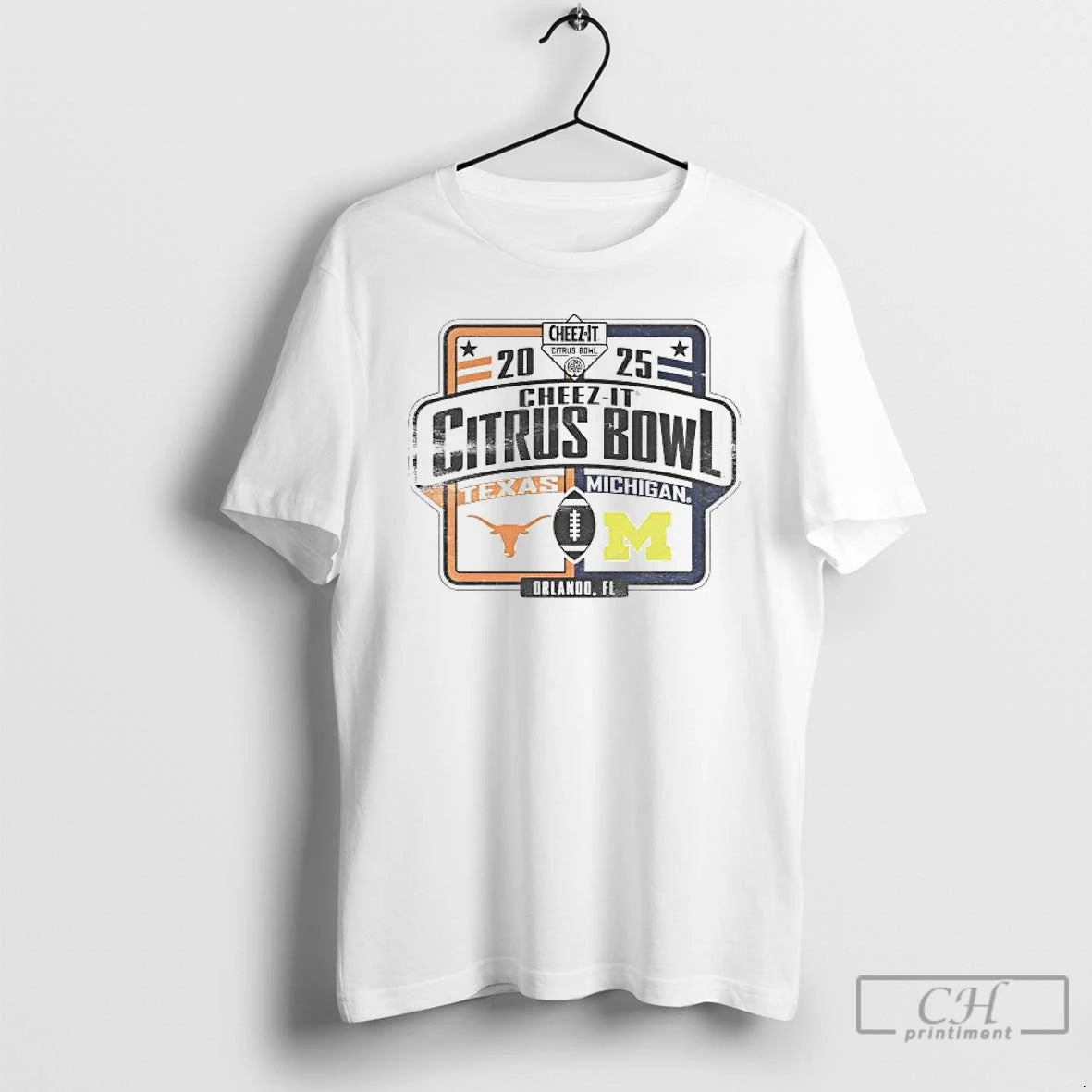 Classic Michigan Wolverines Vs Texas Longhorns 2025 Cheez It Citrus Bowl Matchup T Shirts Sweater