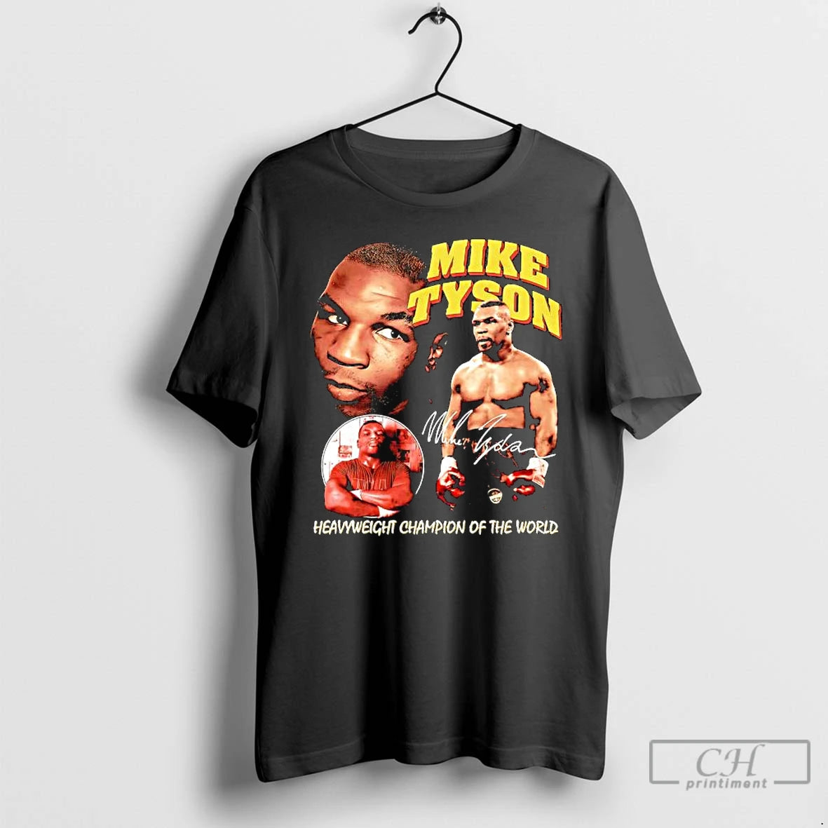 Classic Mike Tyson Graphic Heavyweight Champion Of The World Signature