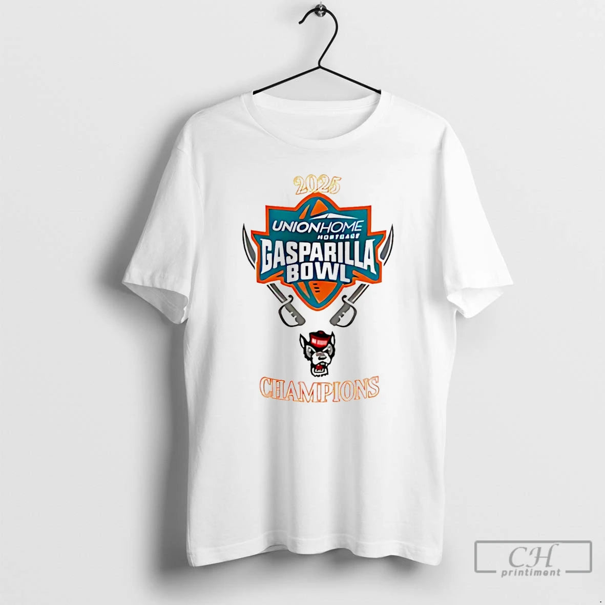 Classic Nc State Wolfpack 2025 Gasparilla Bowl Champions Logo