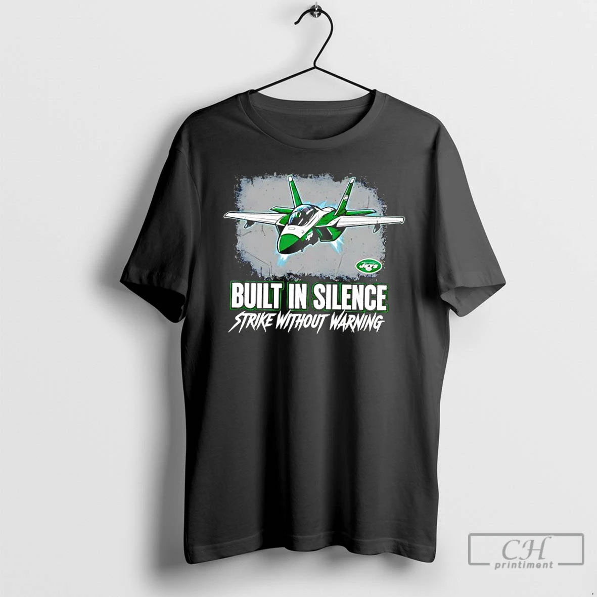 Classic New York Jets Built In Silence Strike Without Warning Graphic