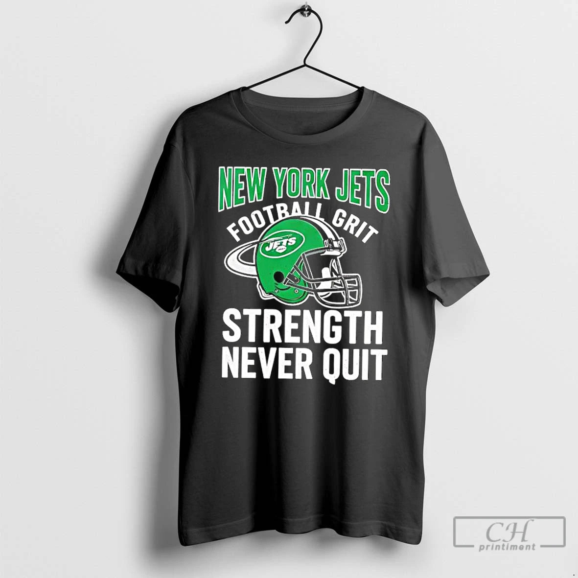 Classic New York Jets Football Grit Strength Never Quit