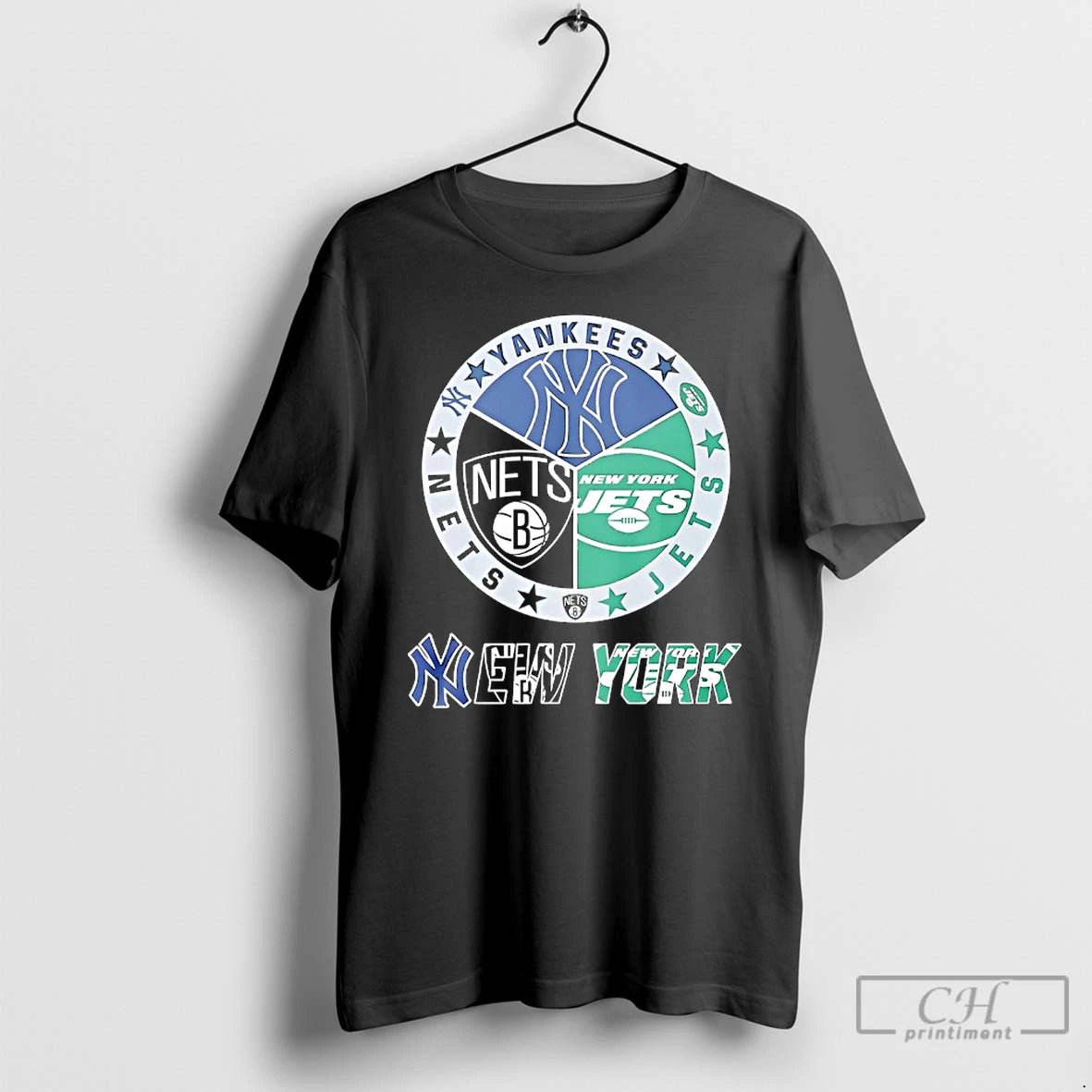Classic New York Jets New York Nets New York Yankees Mashup Logo T Shirts Sweater