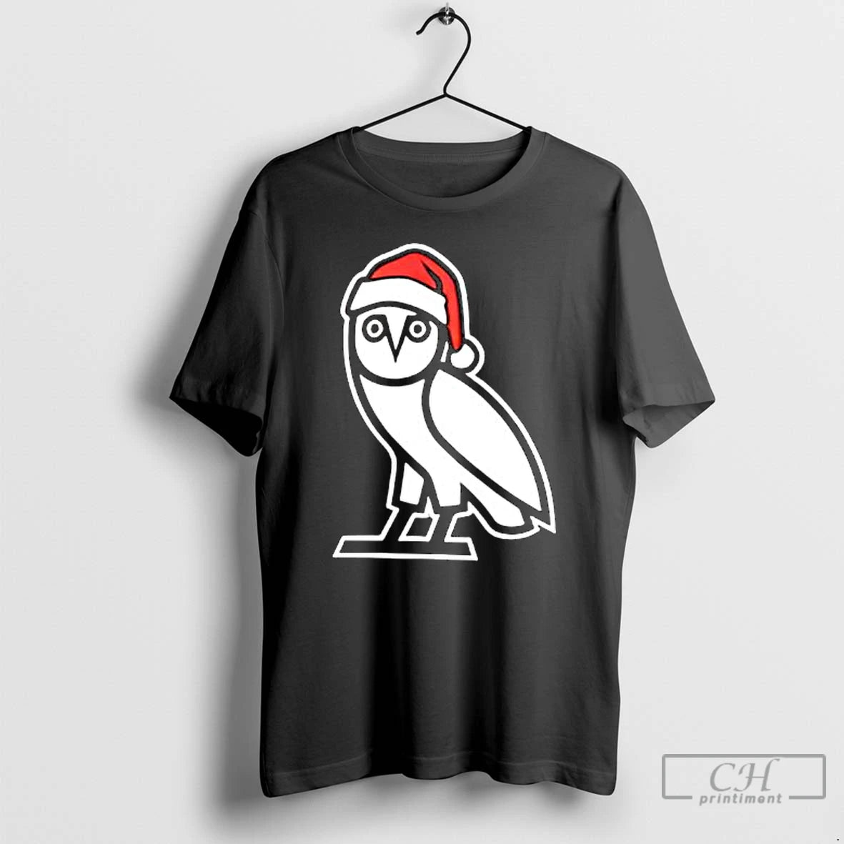 Classic Ovo Holiday Owl Santa Hat Graphic