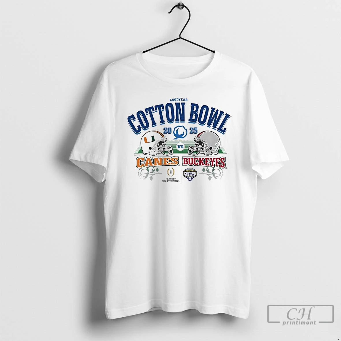 Classic Ohio State Vs Miami Goodyear Cotton Bowl Helmet Matchup 2025