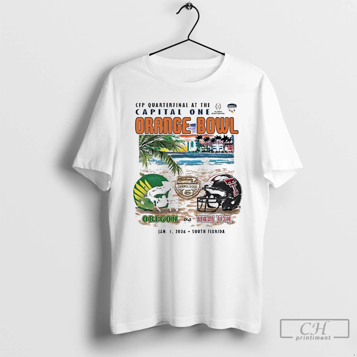 Classic Oregon Vs Texas Tech 2026 Orange Bowl Sobe Showdown Beach