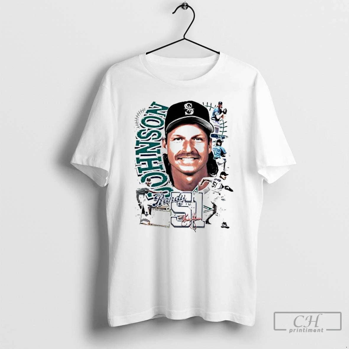 Classic Randy Johnson Picture Collage Seattle Mariners
