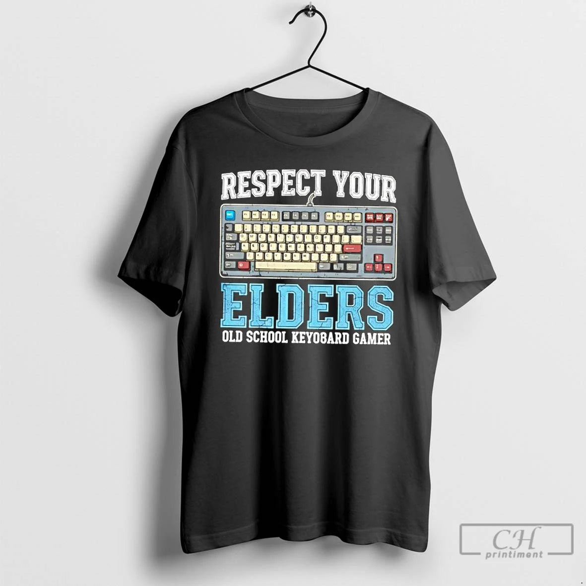 Classic Respect Your Elders Old School Keyboard Gamer Gift