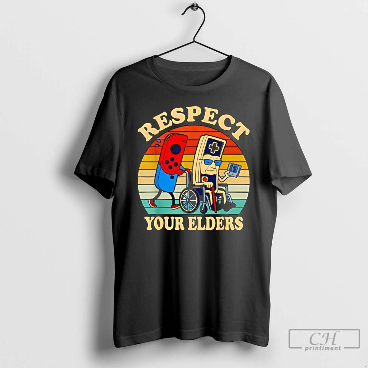 Classic Respect Your Elders Retro Gaming Funny Controller 80s