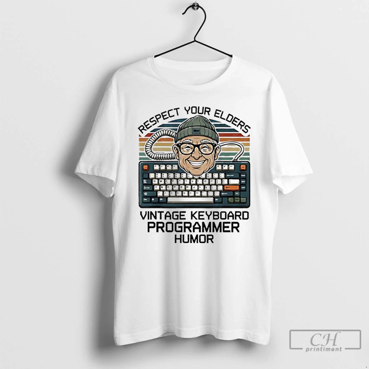 Classic Respect Your Elders Vintage Keyboard Programmer Humor