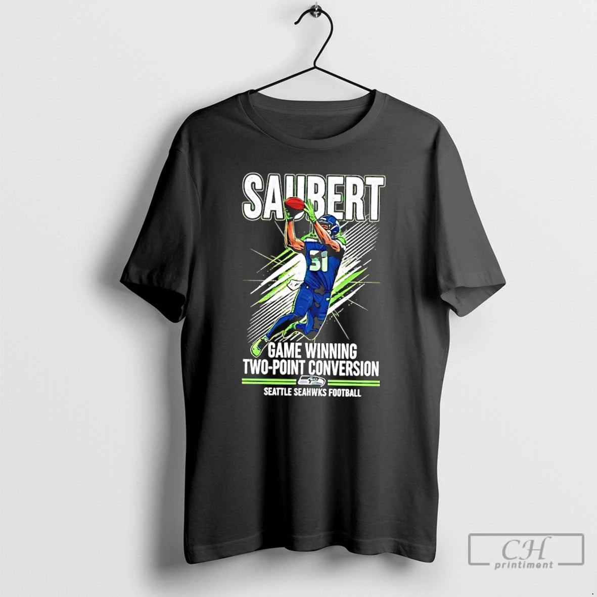 Classic Seahawks Eric Saubert Game Winning Two Point Conversion