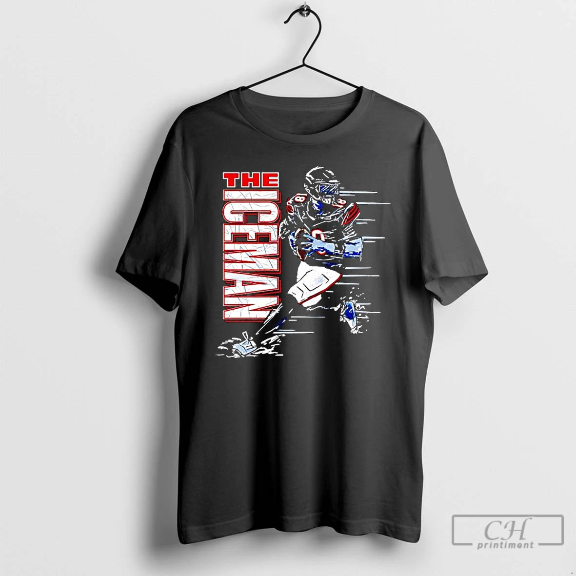 Classic The Iceman Chicago Bear Player Graphic
