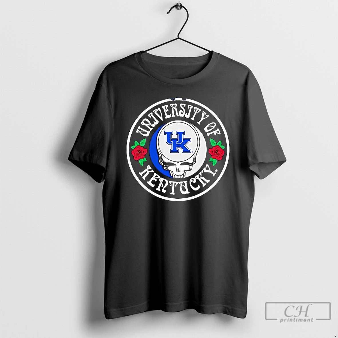 Classic University Of Kentucky Wildcats Sugar Skull Grateful Dead Logo