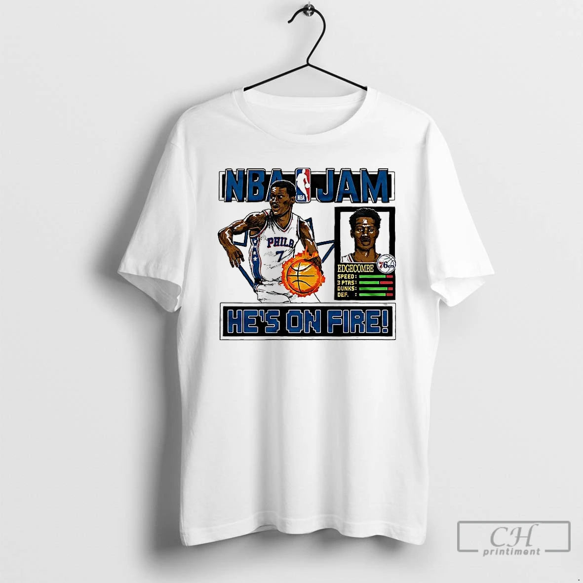 Classic V J Edgecombe Philadelphia 76ers Nba Jam Hes On Fire Classic Video Game