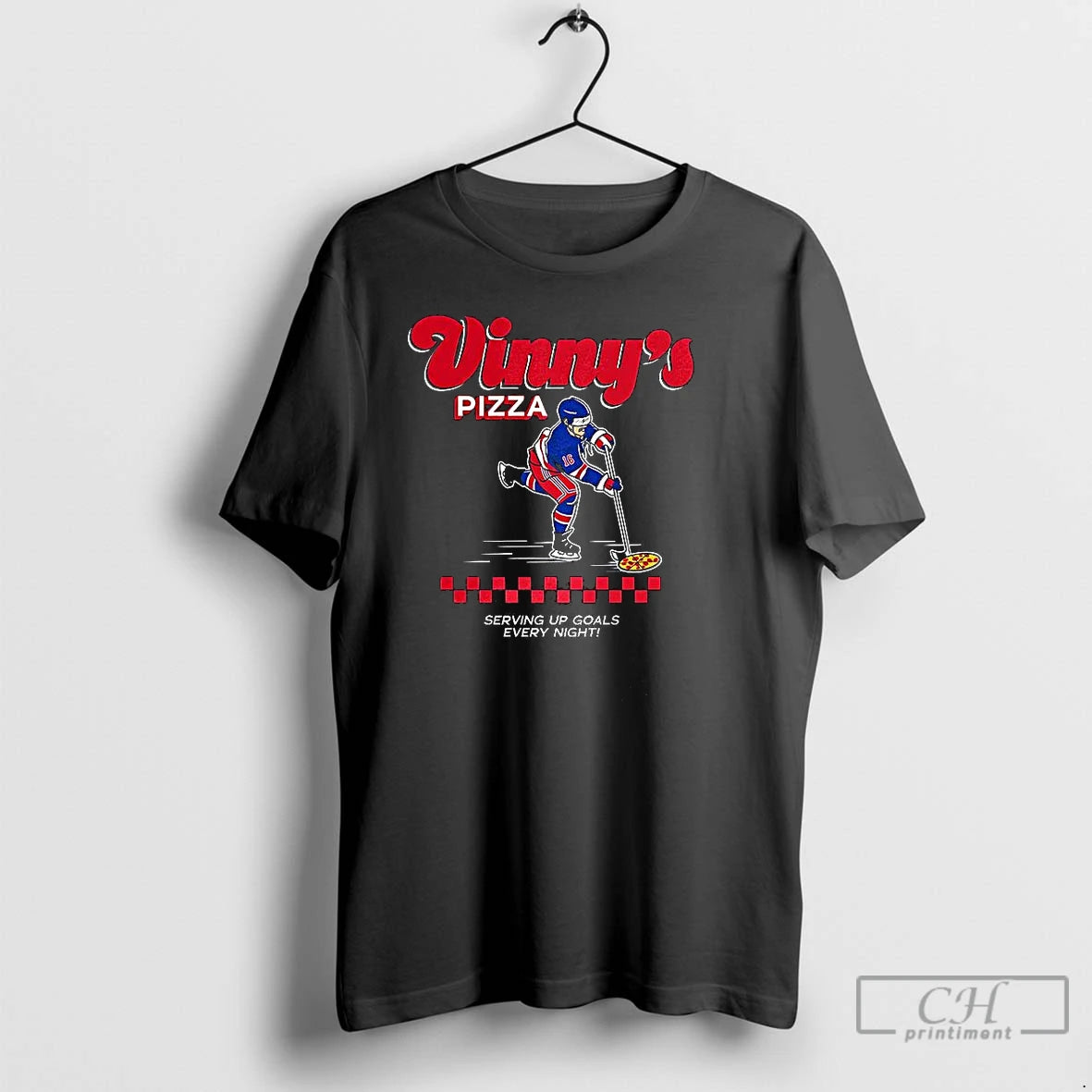 Classic Vincent Trocheck New York Rangers Vinnys Pizza Serving Up Goals Every Night T Shirts