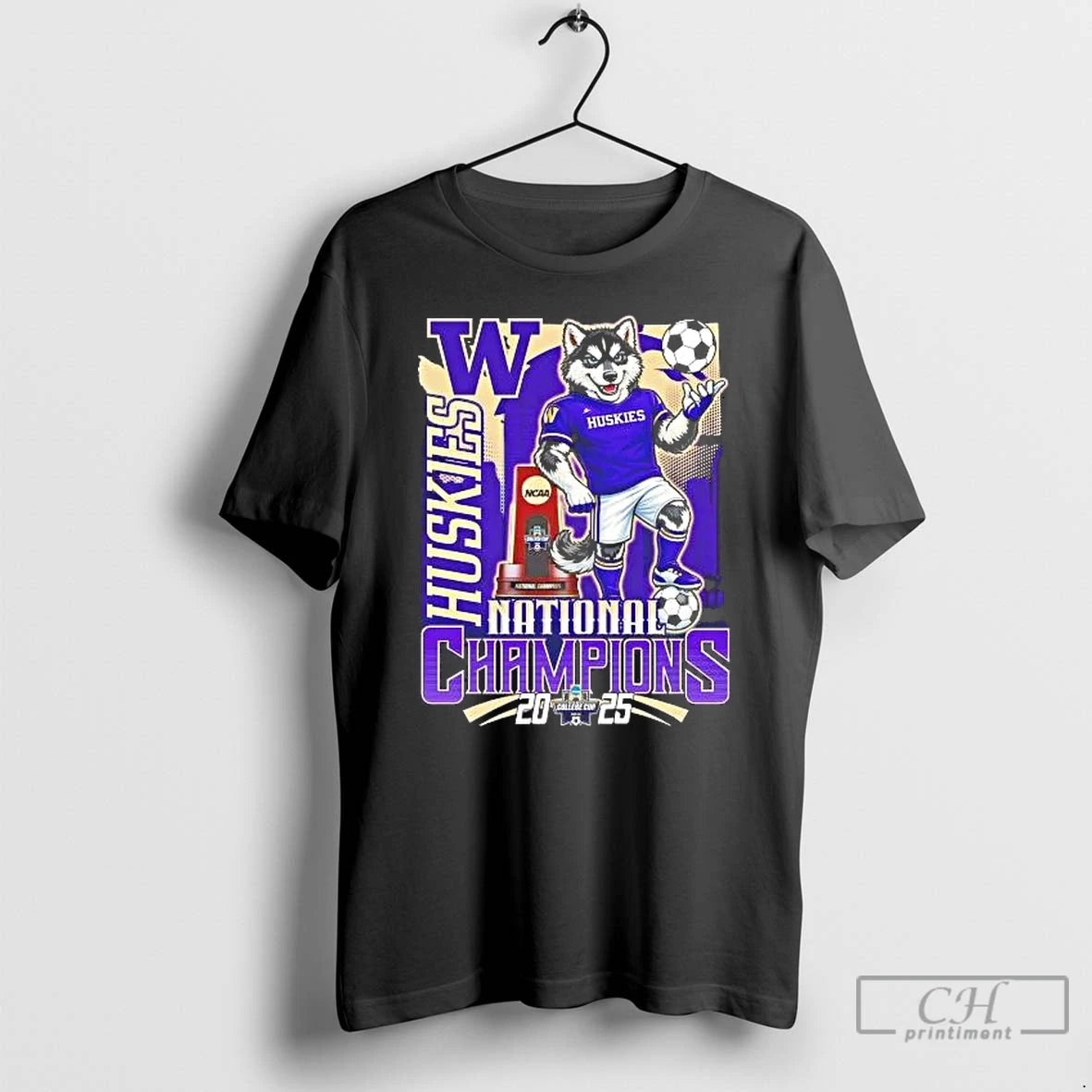 Classic Washington Huskies 2025 Ncaa Mens College Cup National Champions Mascot