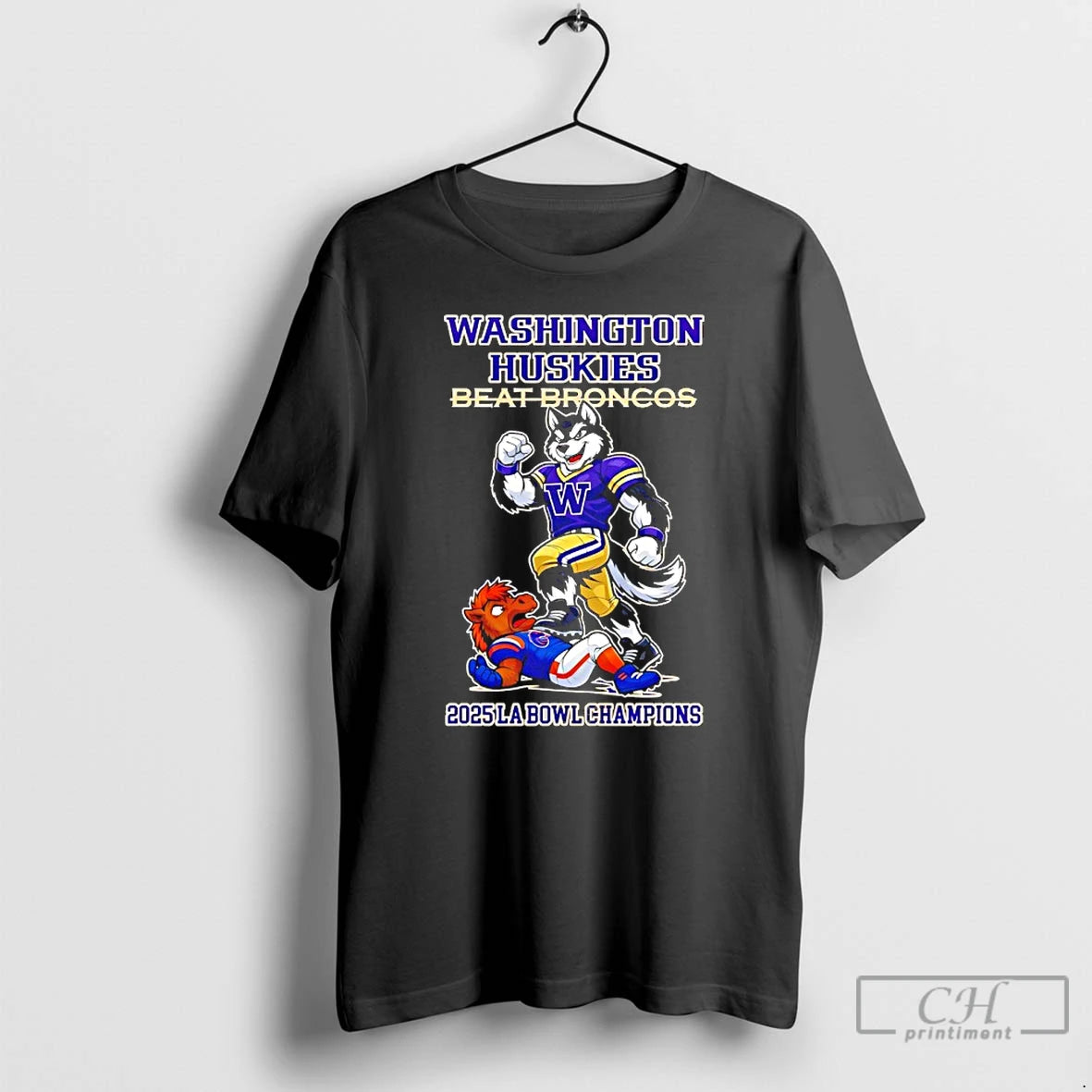 Classic Washington Huskies Ncaa 2025 La Bowl Champions Game Mascots