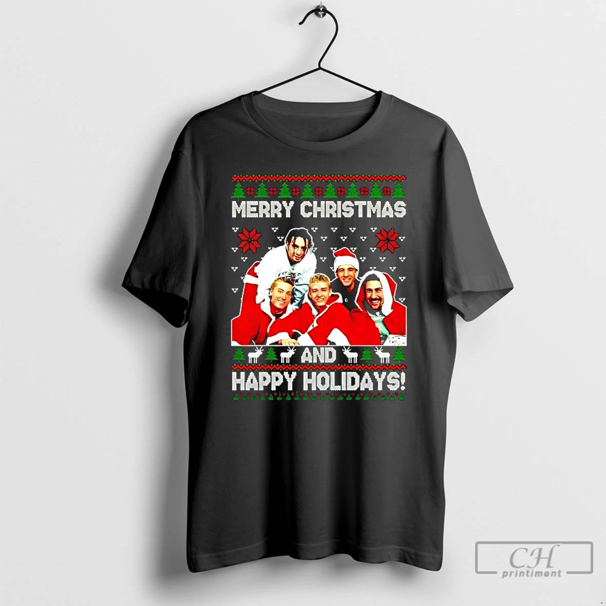 Classic Y2k Boy Band Merry Christmas Happy Holidays