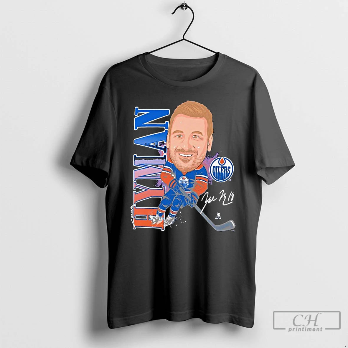 Classic Zach Hyman Edmonton Oilers Player Action Signature