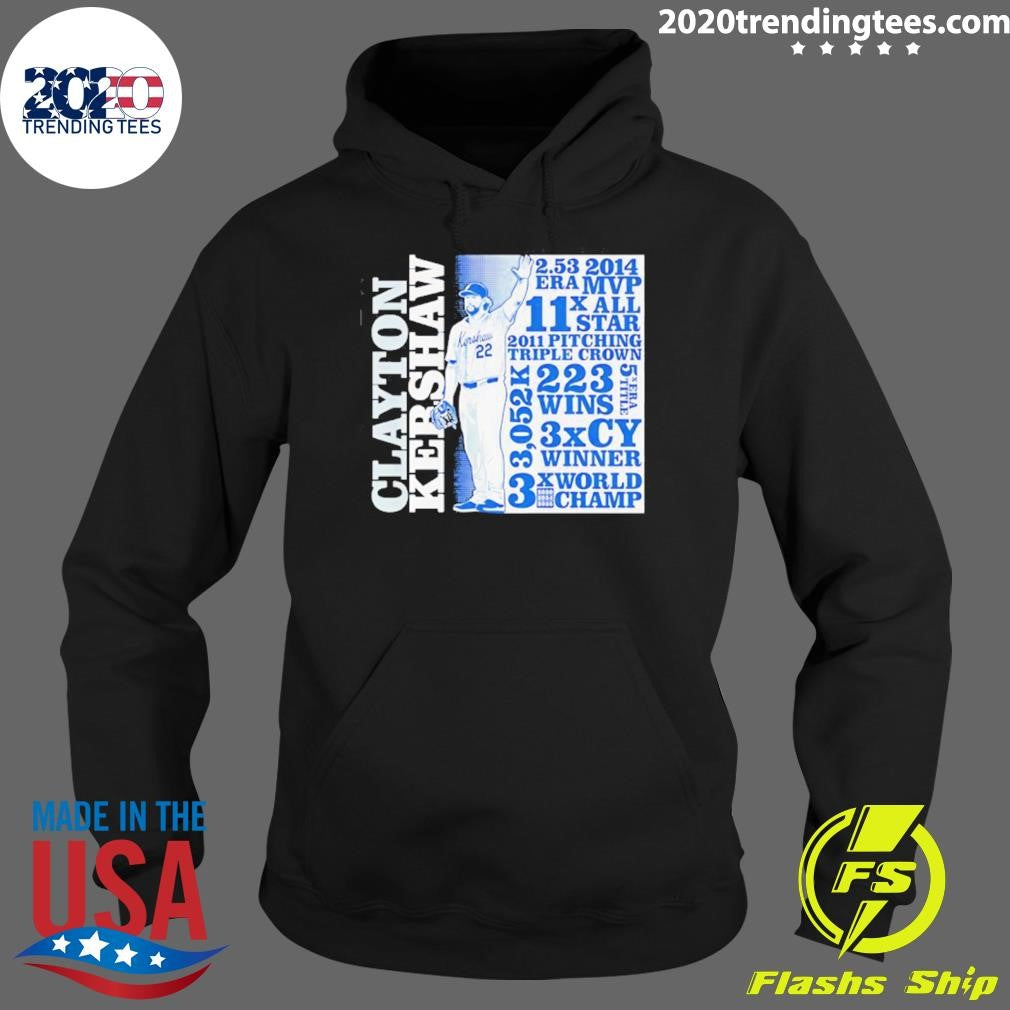 Clayton Kershaw Los Angeles Dodgers GOAT List Shirt