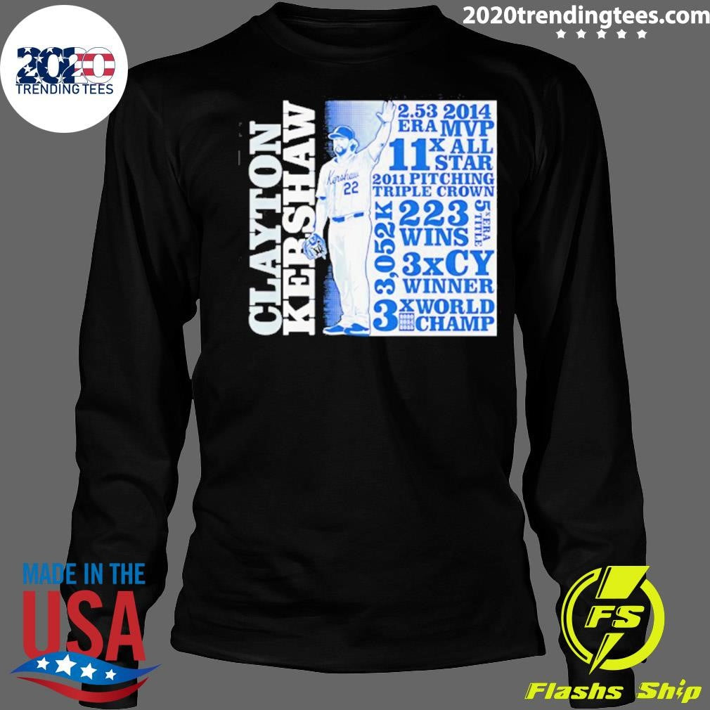 Clayton Kershaw Los Angeles Dodgers GOAT List Shirt