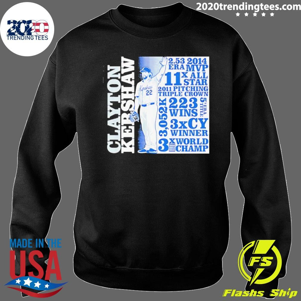 Clayton Kershaw Los Angeles Dodgers GOAT List Shirt