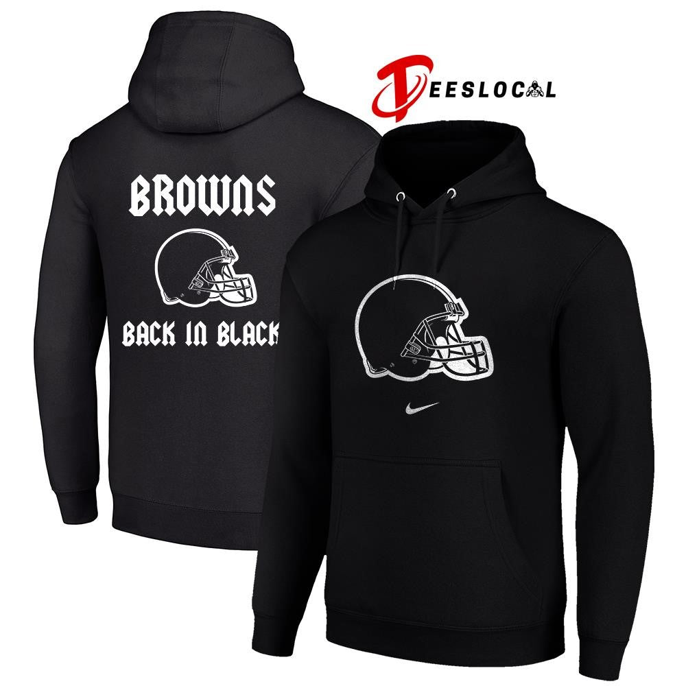 Cleveland Browns back in black logo shirt