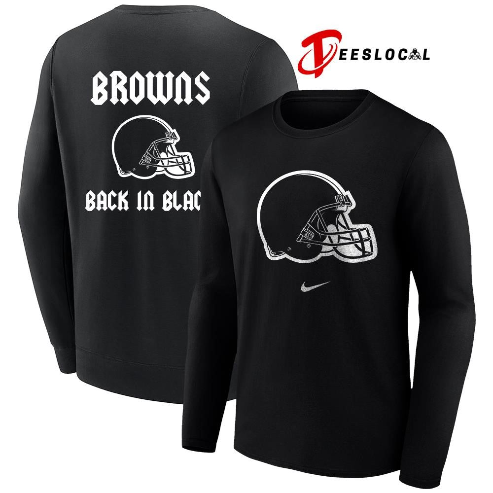 Cleveland Browns back in black logo shirt