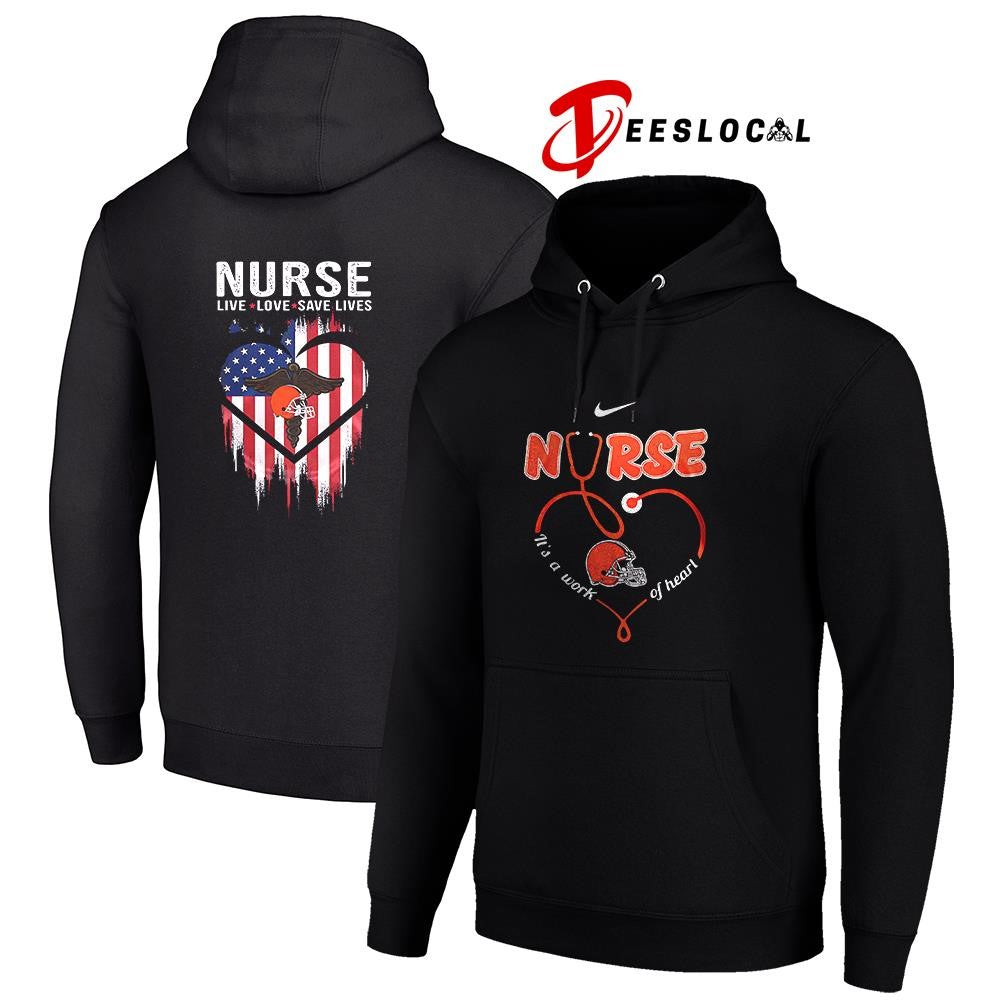 Cleveland Browns x Army nurse it’s a work of heart shirt